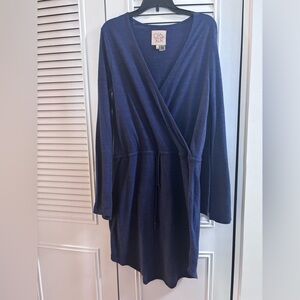 Chaser Navy Drawstring Dress Sz L-0250